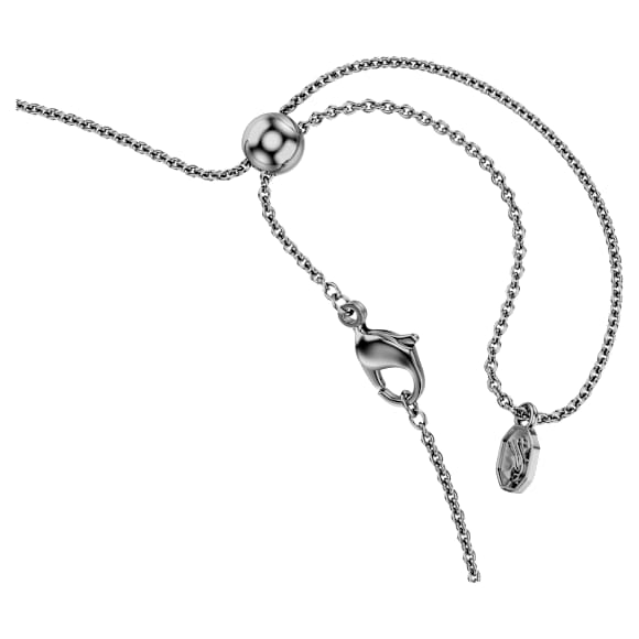 Matrix necklace, Gradient of round cuts, Multicoloured, Ruthenium plated - Swarovski, 5751192