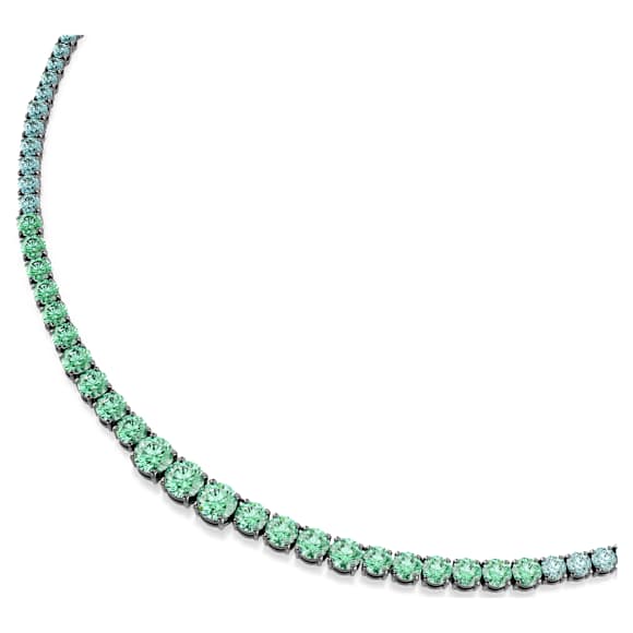 Naszyjnik Matrix, Stopniowane szlify okrągłe, Różnokolorowy, Powłoka z rutenu - Swarovski, 5751192