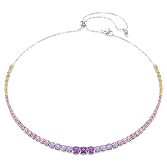 Collana Matrix, Sfumatura di tagli Round, Multicolore, Placcato rodio - Swarovski, 5751196