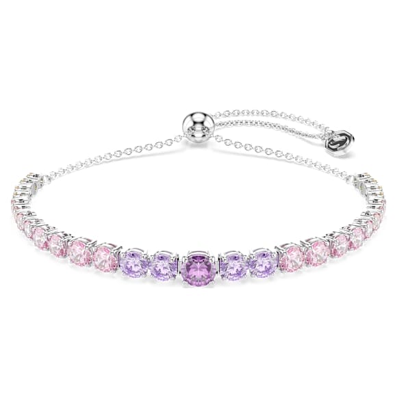 Matrix 手链, 渐层圆形切割, 流光溢彩, 镀铑 - Swarovski, 5751197