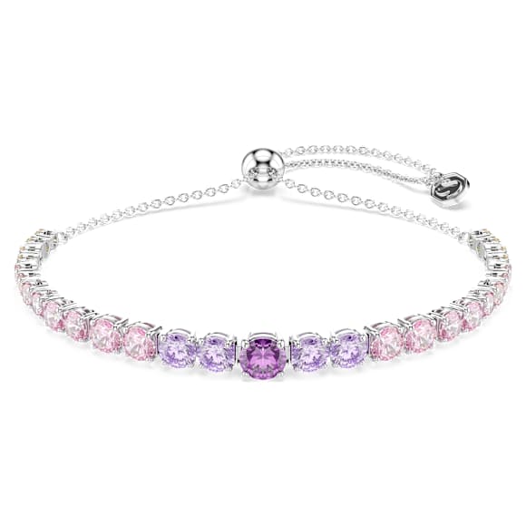 Pulseira Matrix, Degradé de lapidações redondas, Multicor, Lacado a ródio - Swarovski, 5751197