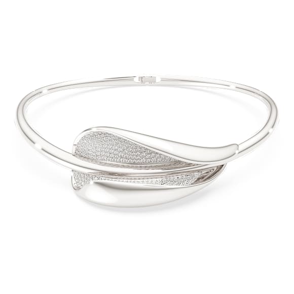 Ras-de-cou Swarovski Classica, Pièce d’exception, Taille ronde, Blanc, Argent 925 - Swarovski, 5751253