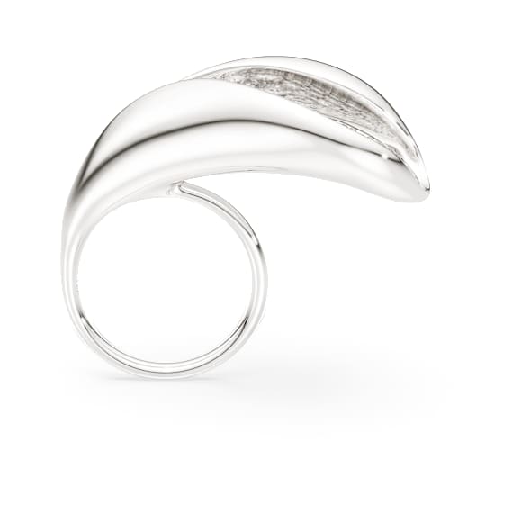 Δαχτυλίδι κοκτέιλ Swarovski Classica, Statement, Στρογγυλή κοπή, Λευκό, Ασήμι 925 - Swarovski, 5751257