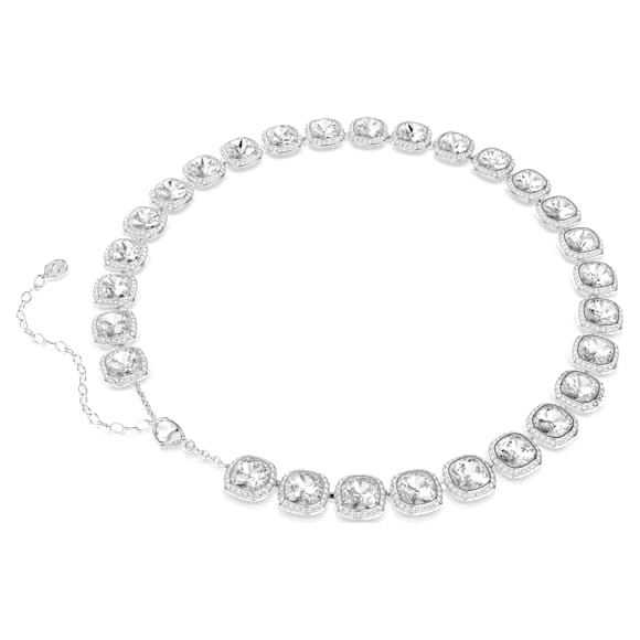 Una Angelic 项链, 枕形切割, 白色, 镀铑 - Swarovski, 5751326
