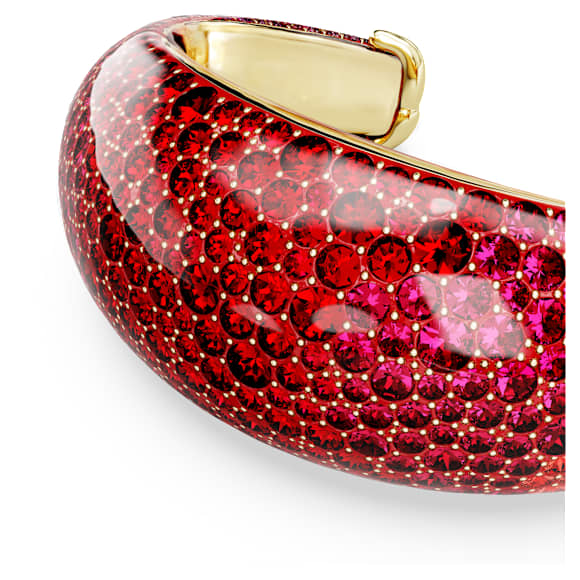 Idyllia 闊手鐲, 紅色, 18K 金飾面 - Swarovski, 5751424