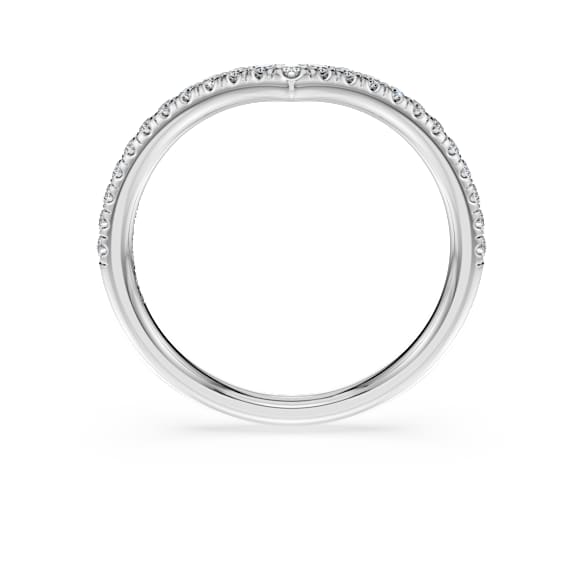 Eternity V 形饰带戒指, 总重 0.25 克拉培育钻石, 圆形, 18K 金（白色) - Swarovski, 5751459