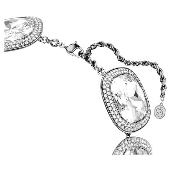 Naszyjnik typu choker Una Angelic, Szlif poduszkowy, Biały, Powłoka z rutenu - Swarovski, 5751551
