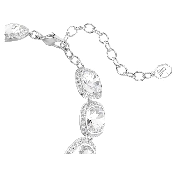 Una Angelic 手鏈, 枕形切割, 白色, 鍍白金色 - Swarovski, 5751558