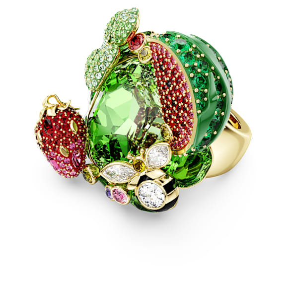 Idyllia モチーフのあるリング, マルチカラー, 18Kゴールドコーティング - Swarovski, 5751739
