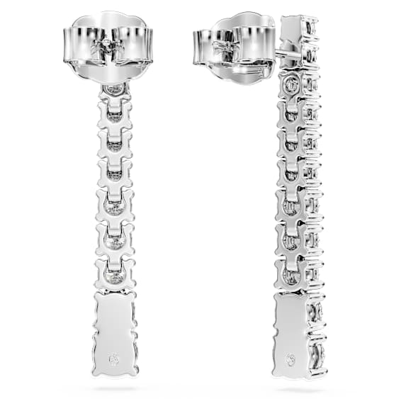 Pendientes Eternity, Diamantes creados en laboratorio (peso total de 1,3 quilates), Forma redonda, Oro blanco de 18 quilates - Swarovski, 5752494