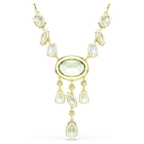 Gema Y necklace, Mixed cuts, Multicolored, Gold-tone plated - Swarovski, 5752577