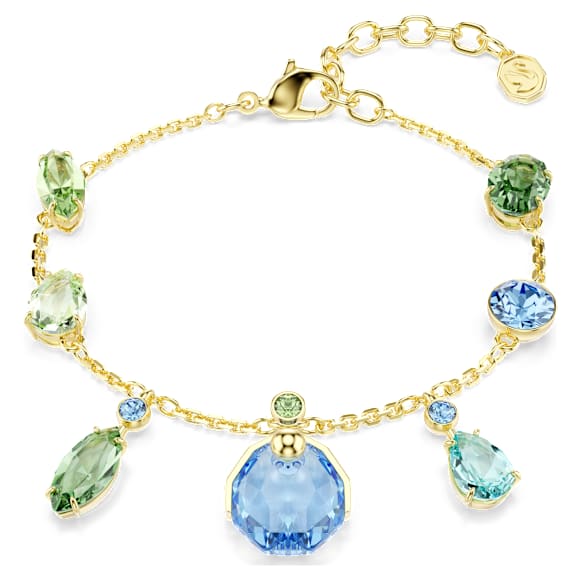 Gema bracelet, Mixed cuts, Multicolored, 18K gold finish - Swarovski, 5752588