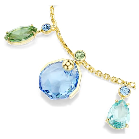 Gema bracelet, Mixed cuts, Multicolored, 18K gold finish - Swarovski, 5752588