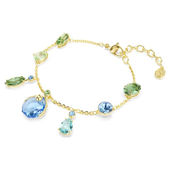 Gema bracelet, Mixed cuts, Multicolored, Gold-tone plated - Swarovski, 5752588