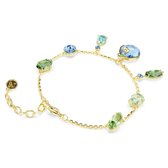 Gema bracelet, Mixed cuts, Multicolored, Gold-tone plated - Swarovski, 5752588