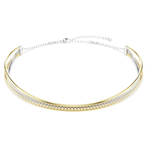 Hyperbola ketting, Ronde slijpvorm, Wit, Gemengde metaalafwerking - Swarovski, 5752851