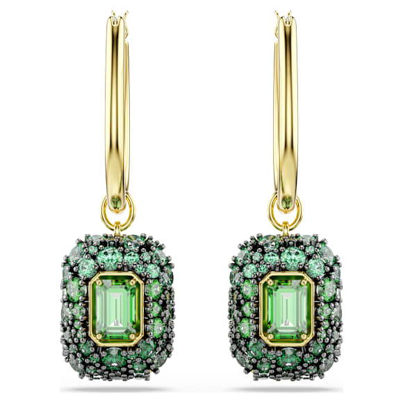 Sublima 드롭 이어링, 옥타곤 컷, 그린, 18K 골드 피니시 - Swarovski, 5752890