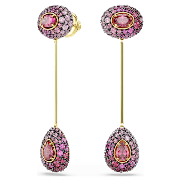 Sublima ドロップピアス, ペアカット, レッド, 18Kゴールド