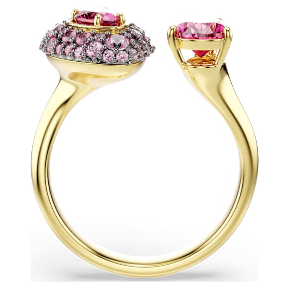 Sublima cocktail ring, Pear cut, Red, 18K gold finish - Swarovski, 5752899