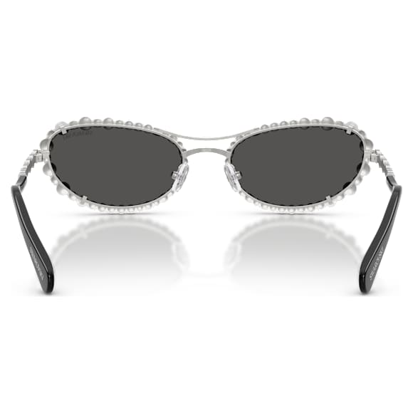 Sluneční brýle, Oválný tvar, Připínací typ 2 v 1, SK7044, Stříbrný odstín - Swarovski, 5752912