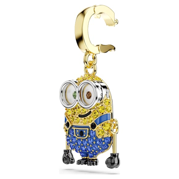 Minions Bob จี้ชาร์ม, ฝังแบบพาเว่, หลากสี, ตกแต่งผิวด้วยทองคำ 18K - Swarovski, 5753016