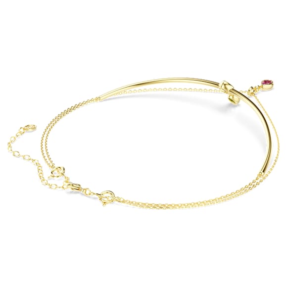 Imber レイヤードネックレス, ミックスカット, マルチカラー, 18Kゴールドコーティング - Swarovski, 5753273