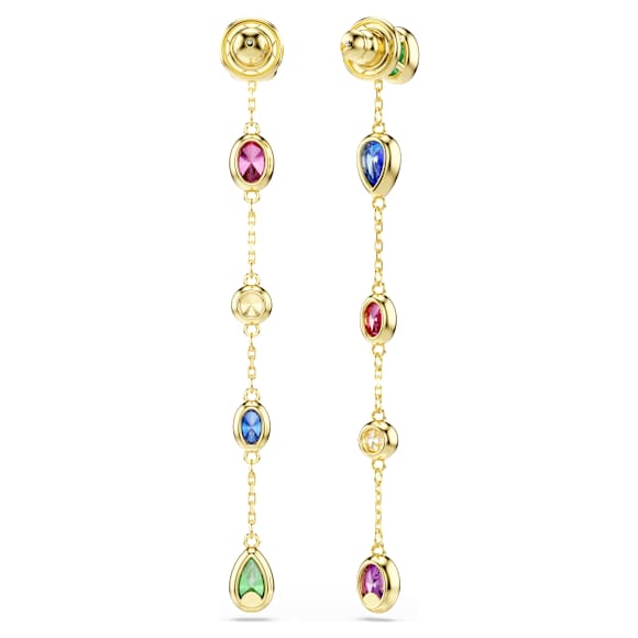 Visací náušnice Imber, Různé výbrusy, Vícebarevné, Povrchová úprava z 18k zlata - Swarovski, 5753289