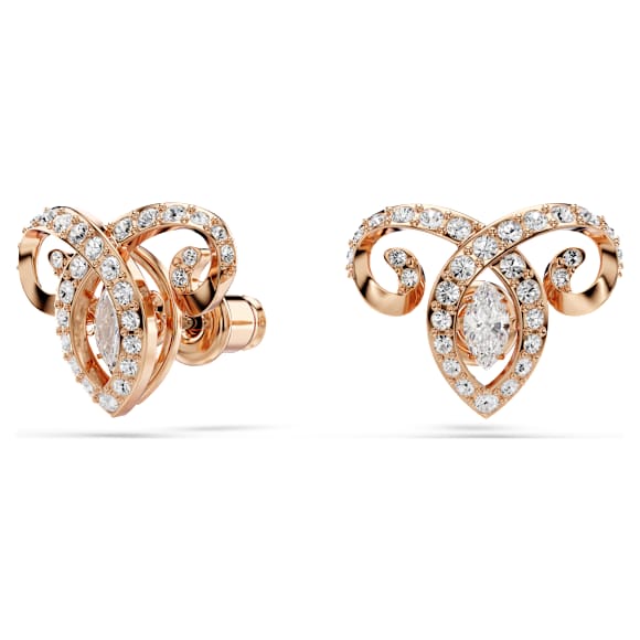 Chinese Zodiac スタッドピアス, ミックスカット, ホワイト, 18Kローズゴールドコーティング - Swarovski, 5753326