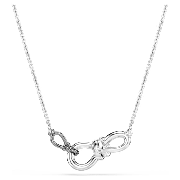 Hyperbola 項鏈, 圓形切割, 蝴蝶結, 白色, 多種金屬潤飾 - Swarovski, 5753332