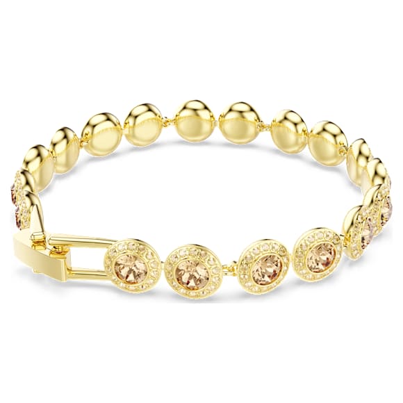 Una Angelic bracelet, Round cut, Caramel, Gold-tone plated - Swarovski, 5753341