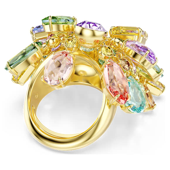 Gema 个性戒指, 混合切割, 彩色, 镀金色调 - Swarovski, 5753503