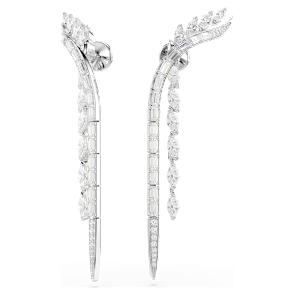 Mesmera Ohrringe, Verschiedene Schliffe, Weiß, Rhodiniert - Swarovski, 5753675