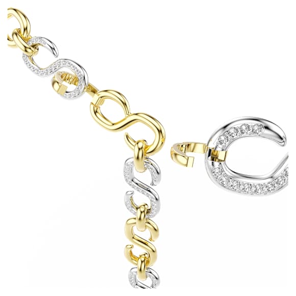 Cinto Dextera, Branco, Acabamento de combinação de metais - Swarovski, 5753850