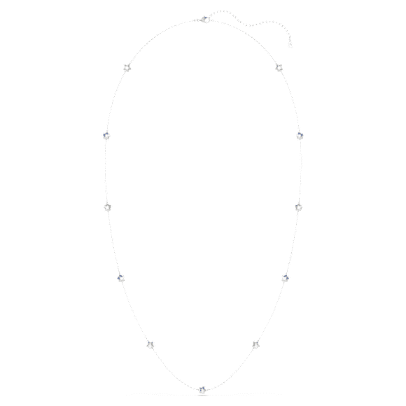 Lanțișor Chroma, Stea, Alb, Placat cu rodiu - Swarovski, 5754181