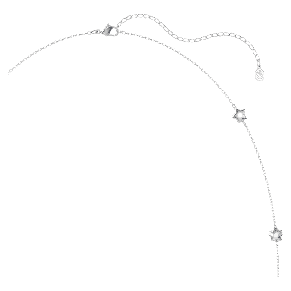 Chroma สร้อยคอยาวแบบstrandage, ดวงดาว, สีขาว, เคลือบโรเดียม - Swarovski, 5754181