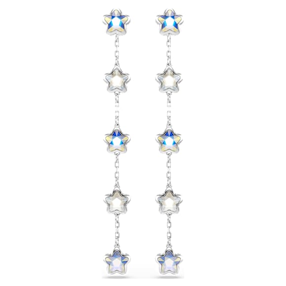 Orecchini Chroma, Taglio misto, Stella, Bianchi, Placcato rodio - Swarovski, 5754184