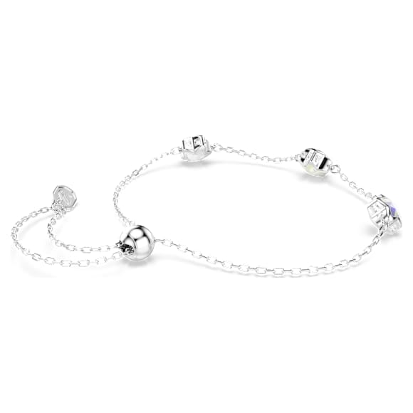 Chroma bracelet, Star, White, Rhodium plated - Swarovski, 5754185