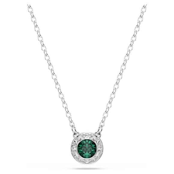 Una Angelic 펜던트, 라운드 컷, 그린, 로듐 플래팅 - Swarovski, 5754229