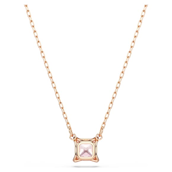 Pendente Stilla, Taglio squadrato, Rosa, Finitura oro rosa 18K - Swarovski, 5754233