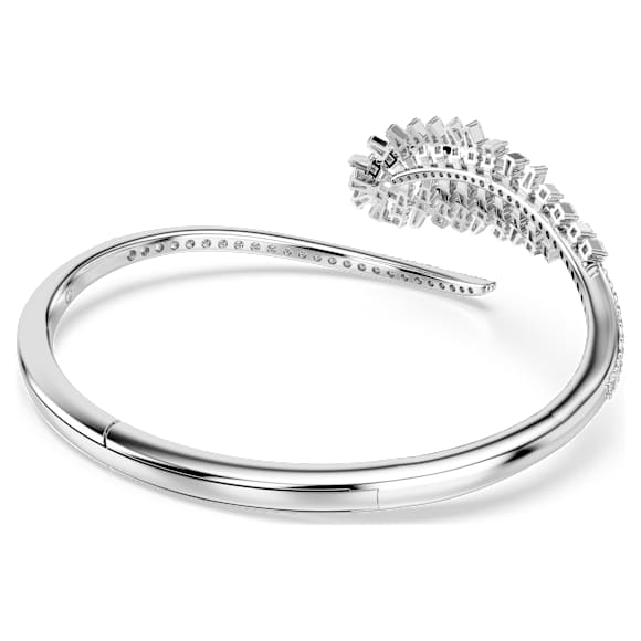 Vienna กำไล, ผสมผสานเหลี่ยมเจียระไนหลายหลายรูปแบบ, ขนนก, ขาว, เคลือบโรเดียม - Swarovski, 5754273