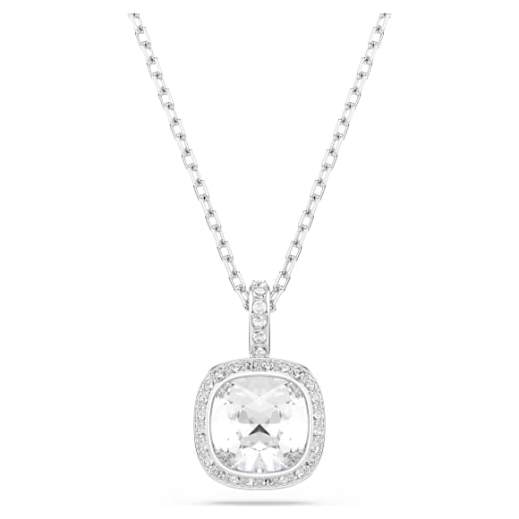 Pendentif Una Angelic, Taille coussin, Blanc, Métal rhodié - Swarovski, 5754340