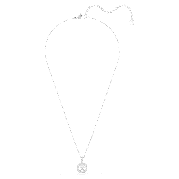 Una Angelic จี้สร้อยคอ, เจียระไนทรง Cushion, ขาว, เคลือบโรเดียม - Swarovski, 5754340
