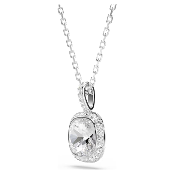 Přívěsek Una Angelic, Výbrus cushion, Bílá, Pokoveno rhodiem - Swarovski, 5754340