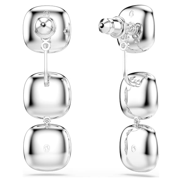 SWAROVSKI Unaセット ピアスのみ Una Angelic ピアス, クッションカット, ホワイト, ロジウム・プレー