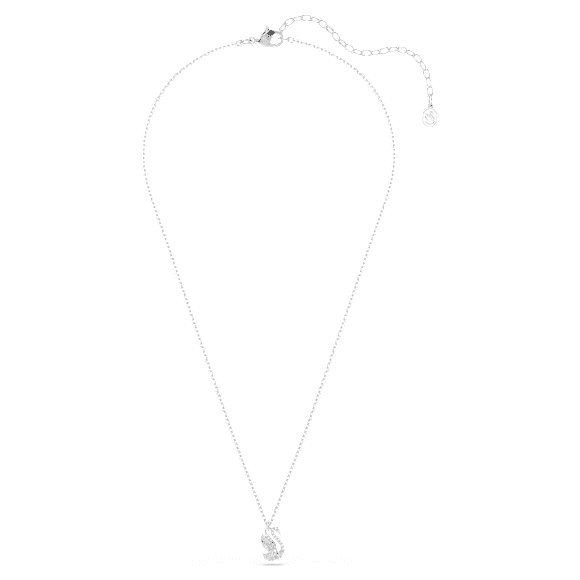 Swan ペンダント, ミックスカット, スワン, ホワイト, ロジウム・プレーティング - Swarovski, 5754347