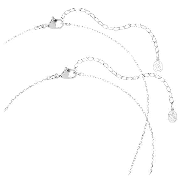 Colar Symbolica, Lapidação redonda, Lua, Azul, Lacado a ródio - Swarovski, 5754380