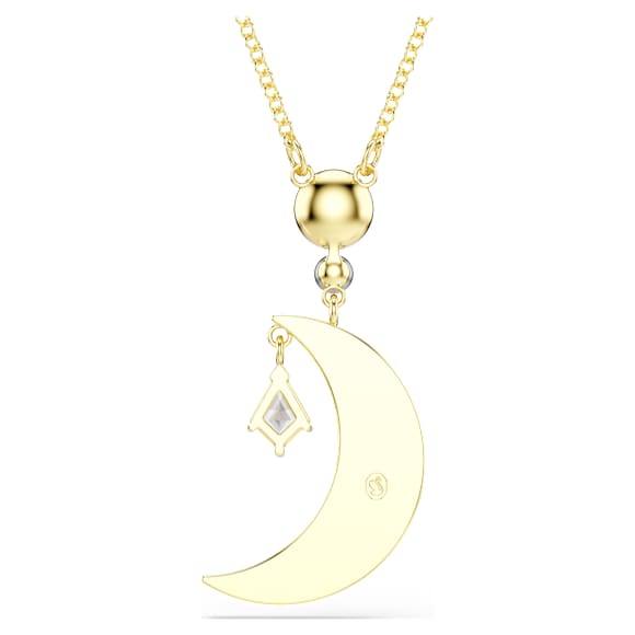 Pendente Symbolica, Taglio Round, Luna, Bianco, Finitura oro 18K - Swarovski, 5754382