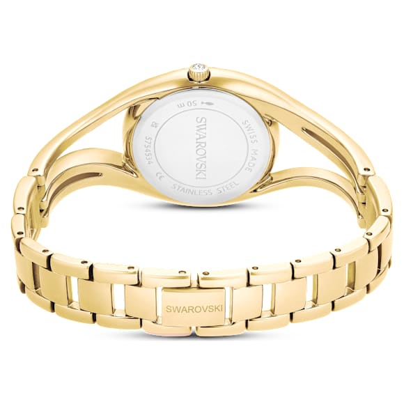Hyperbola bangle นาฬิกา, Swiss Made, สร้อยข้อมือโลหะ, โทนสีทอง, เคลือบโทนสีทอง - Swarovski, 5754534
