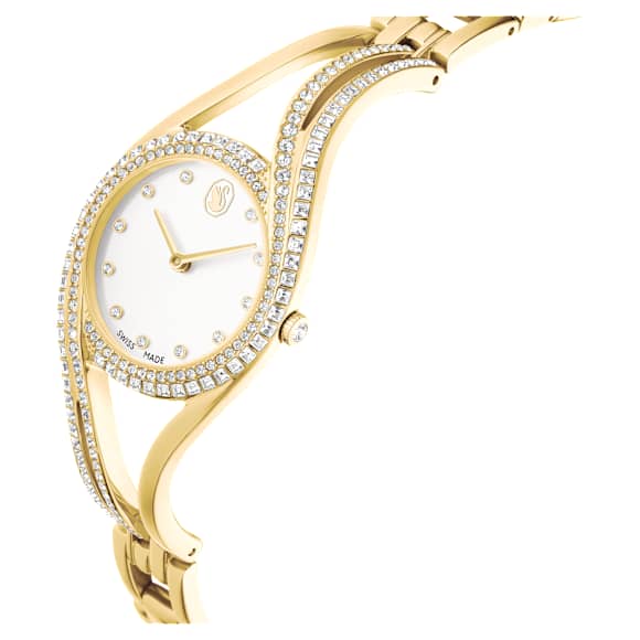 Hyperbola bangle 手錶, 瑞士製造, 金屬手鏈, 金色, 金色潤飾 - Swarovski, 5754534