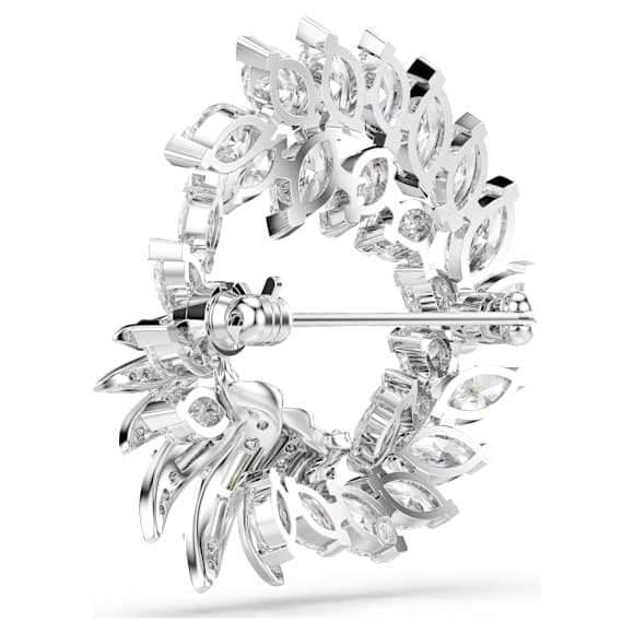 Mesmera ブローチ, マーキスカット, ホワイト, ロジウム・プレーティング - Swarovski, 5754566